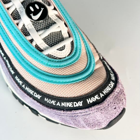 Nike Air Max 97 Have a Nice Day Sneakers Purple Turquoise BQ9130-500 Men 13 - Picture 10 of 15